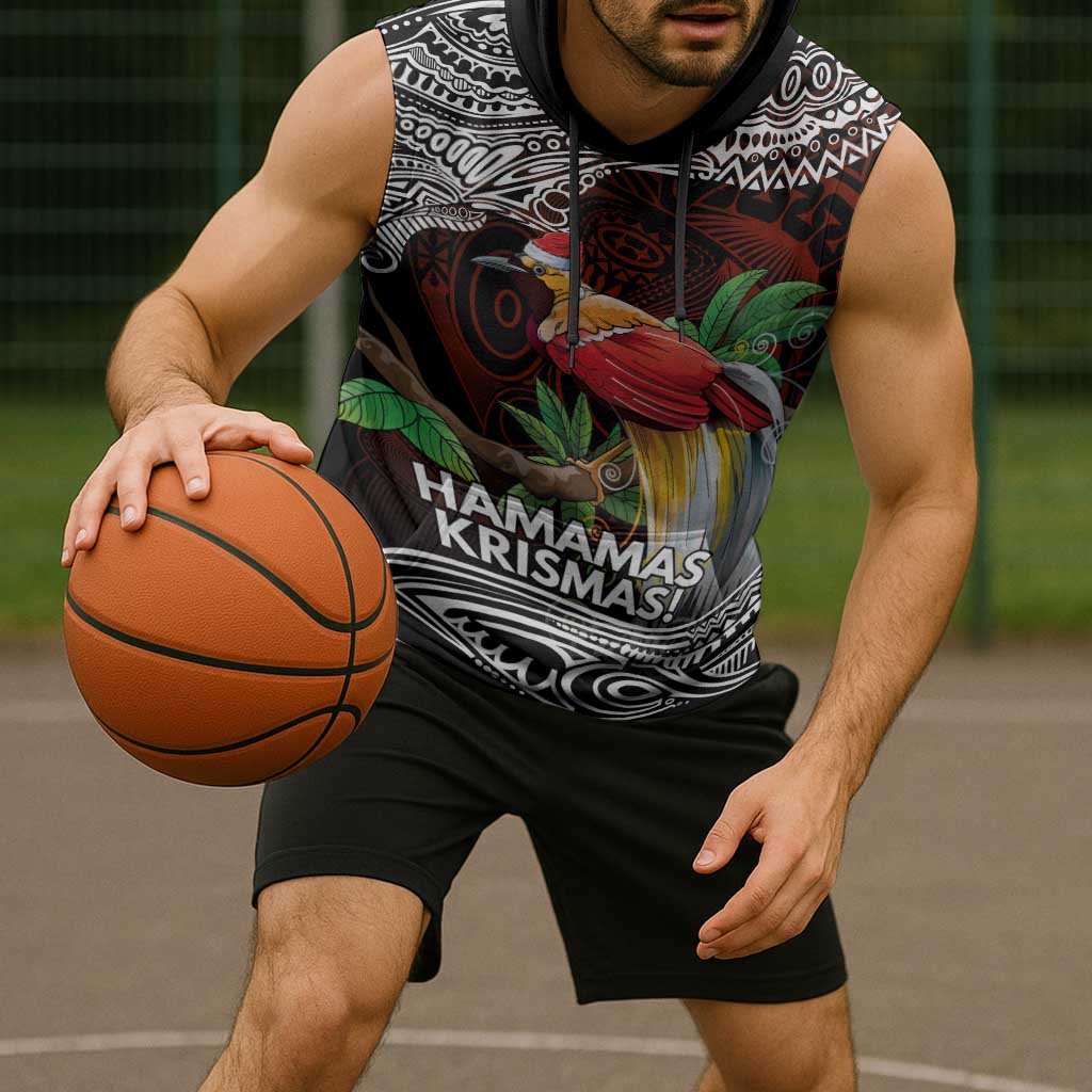 Papua New Guinea Christmas Sleeveless Hoodie - Polynesian Pride