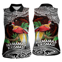 Papua New Guinea Christmas Women Sleeveless Polo Shirt - Polynesian Pride