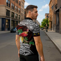 Papua New Guinea Christmas Zipper Polo Shirt - Polynesian Pride