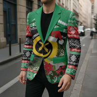 Vanuatu Pig's Tusk Meri Krismas! Blazer Vanuatuan Sand Drawing Pattern - Polynesian Pride