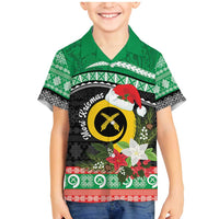 Vanuatu Pig's Tusk Meri Krismas! Family Matching Mermaid Dress and Hawaiian Shirt Vanuatuan Sand Drawing Pattern - Polynesian Pride