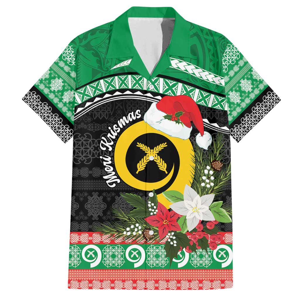 Vanuatu Pig's Tusk Meri Krismas! Family Matching Puletasi and Hawaiian Shirt Vanuatuan Sand Drawing Pattern - Polynesian Pride