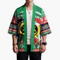 Vanuatu Pig's Tusk Meri Krismas! Kimono Vanuatuan Sand Drawing Pattern - Polynesian Pride