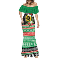 Vanuatu Pig's Tusk Meri Krismas! Mermaid Dress Vanuatuan Sand Drawing Pattern - Polynesian Pride