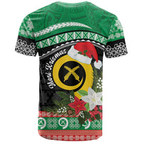 Vanuatu Pig's Tusk Meri Krismas! T Shirt Vanuatuan Sand Drawing Pattern - Polynesian Pride