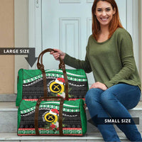 Vanuatu Pig's Tusk Meri Krismas! Travel Bag Vanuatuan Sand Drawing Pattern - Polynesian Pride