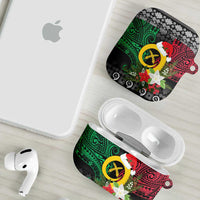 Vanuatu Pig's Tusk Meri Krismas! AirPods Case Vanuatuan Ancient Art Spirit - Polynesian Pride