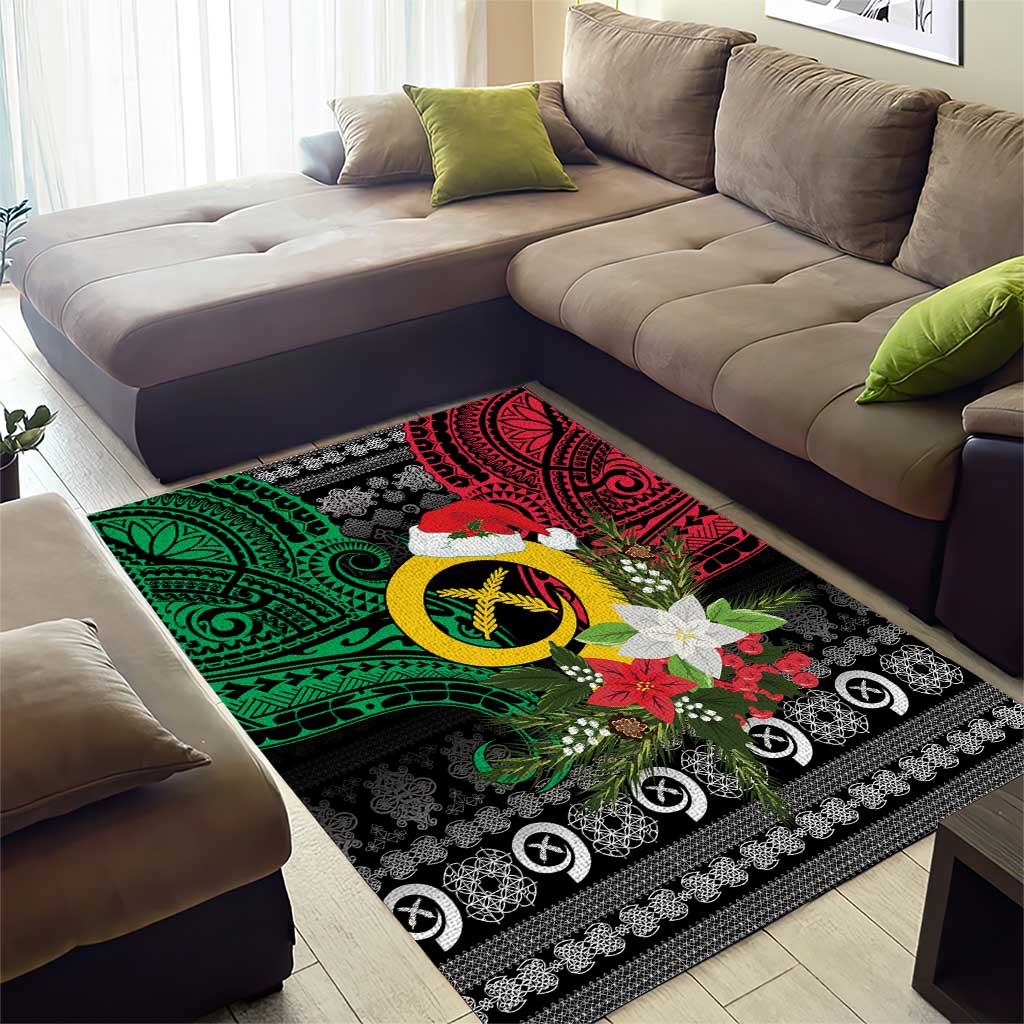 Vanuatu Pig's Tusk Meri Krismas! Area Rug Vanuatuan Ancient Art Spirit - Polynesian Pride