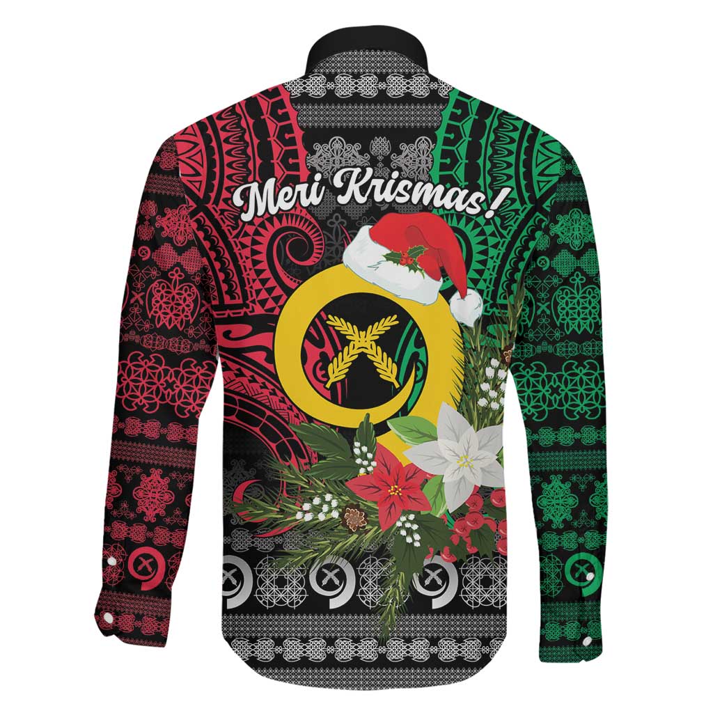 Vanuatu Pig's Tusk Meri Krismas! Family Matching Off The Shoulder Long Sleeve Dress and Hawaiian Shirt Vanuatuan Ancient Art Spirit LT9 - Polynesian Pride