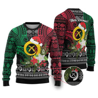 Vanuatu Pig's Tusk Meri Krismas! Ugly Christmas Sweater Vanuatuan Ancient Art Spirit - Polynesian Pride