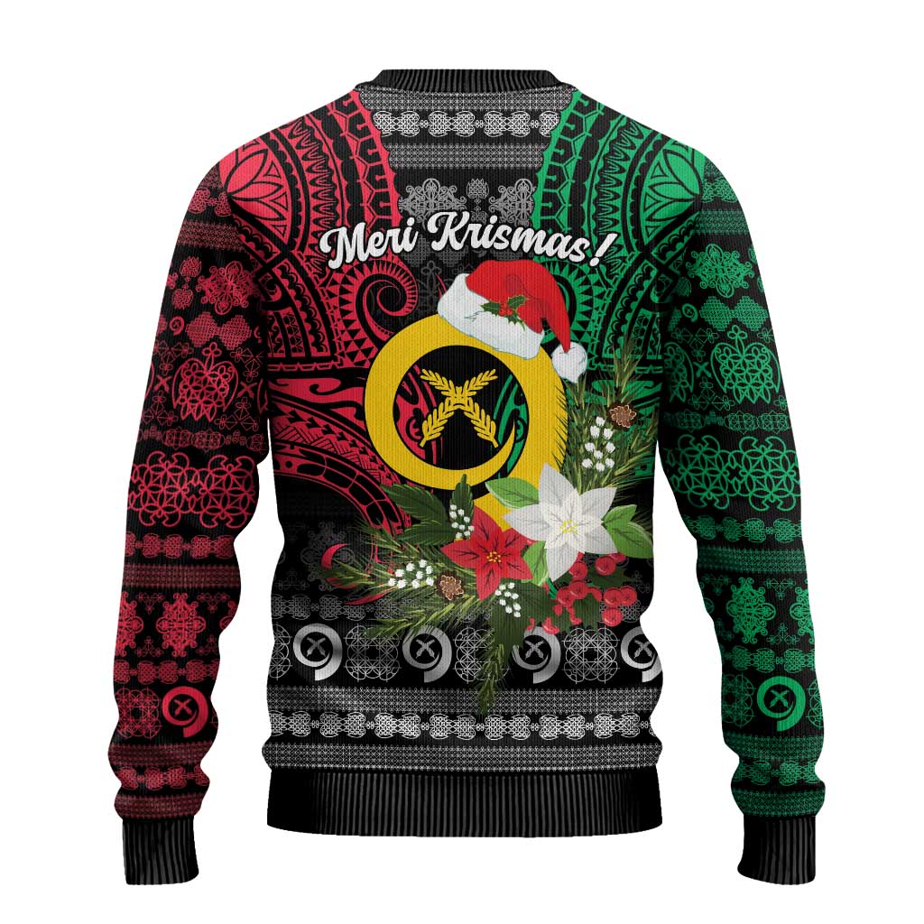 Vanuatu Pig's Tusk Meri Krismas! Ugly Christmas Sweater Vanuatuan Ancient Art Spirit - Polynesian Pride