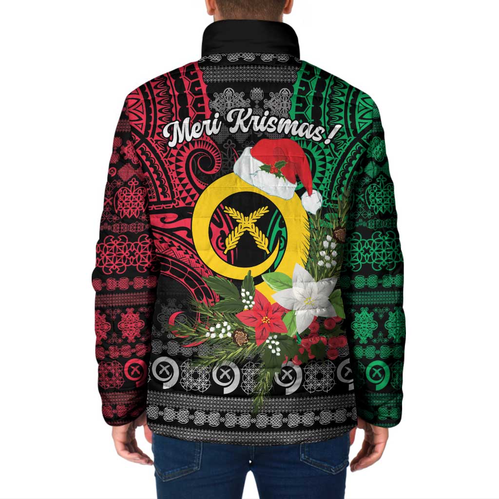 Vanuatu Pig's Tusk Meri Krismas! Padded Jacket Vanuatuan Ancient Art Spirit - Polynesian Pride