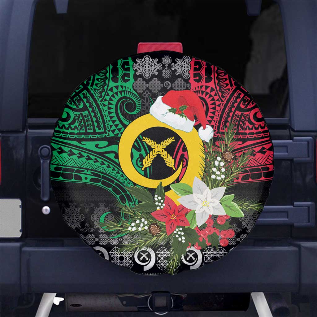 Vanuatu Pig's Tusk Meri Krismas! Spare Tire Cover Vanuatuan Ancient Art Spirit - Polynesian Pride