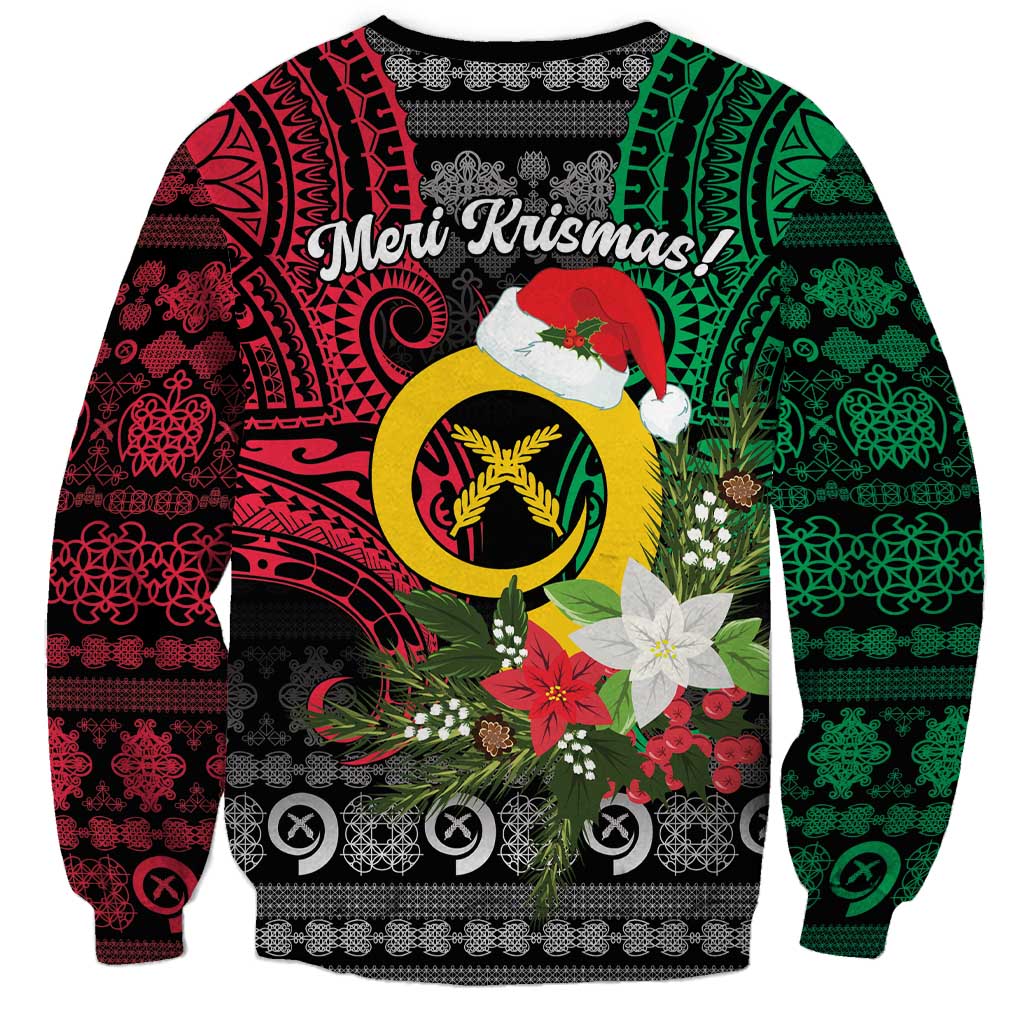 Vanuatu Pig's Tusk Meri Krismas! Sweatshirt Vanuatuan Ancient Art Spirit - Polynesian Pride