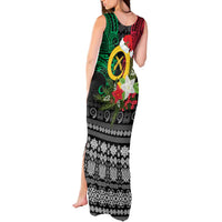 Vanuatu Pig's Tusk Meri Krismas! Tank Maxi Dress Vanuatuan Ancient Art Spirit - Polynesian Pride