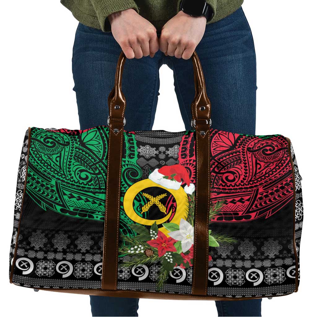 Vanuatu Pig's Tusk Meri Krismas! Travel Bag Vanuatuan Ancient Art Spirit - Polynesian Pride