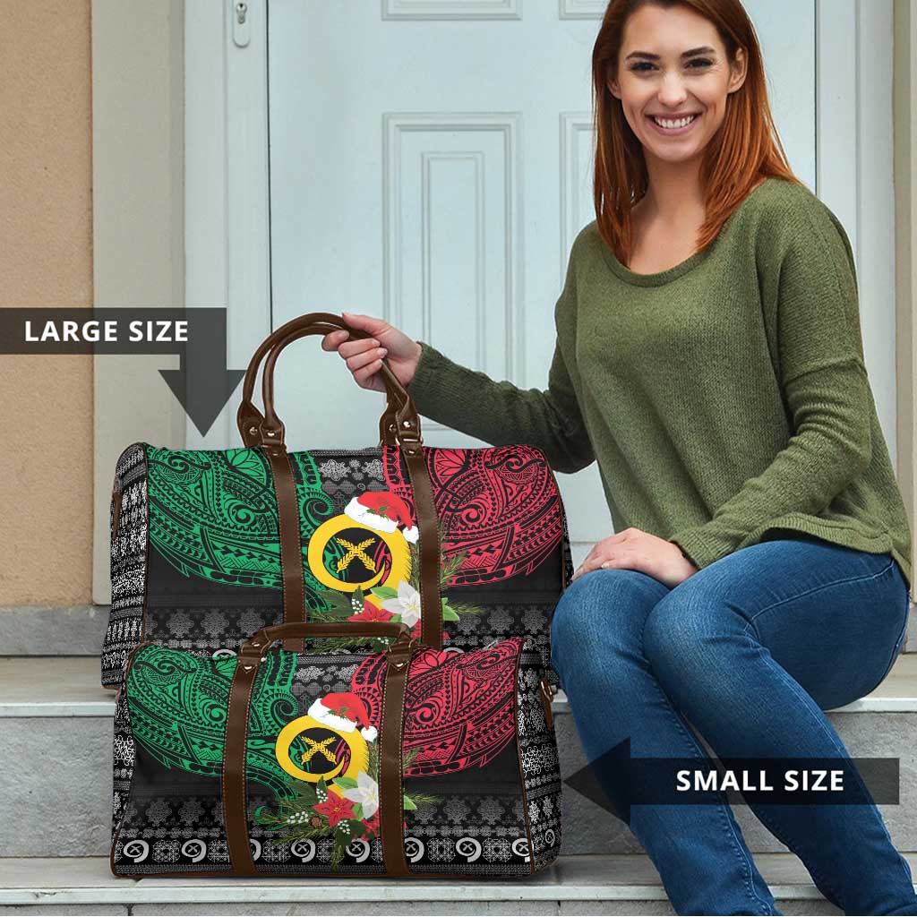 Vanuatu Pig's Tusk Meri Krismas! Travel Bag Vanuatuan Ancient Art Spirit - Polynesian Pride