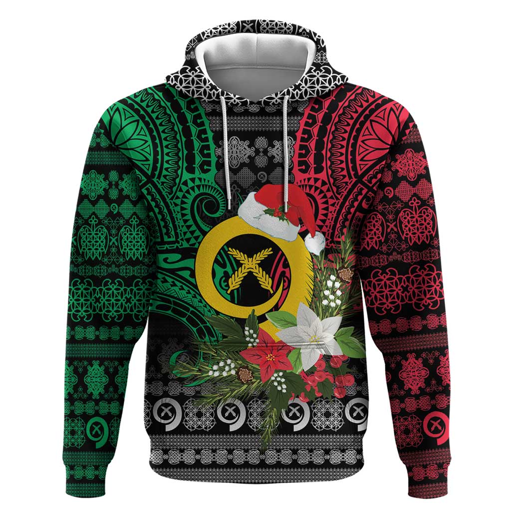 Vanuatu Pig's Tusk Meri Krismas! Zip Hoodie Vanuatuan Ancient Art Spirit - Polynesian Pride
