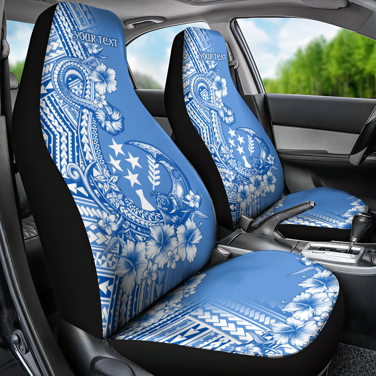 Kosrae Constitution Day Personalised Car Seat Cover Kusaie Hook Tattoo Special Polynesian Pattern LT9 - Polynesian Pride