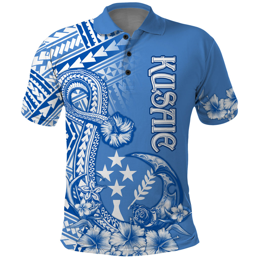 Kosrae Constitution Day Personalised Polo Shirt Kusaie Hook Tattoo Special Polynesian Pattern LT9 Blue - Polynesian Pride