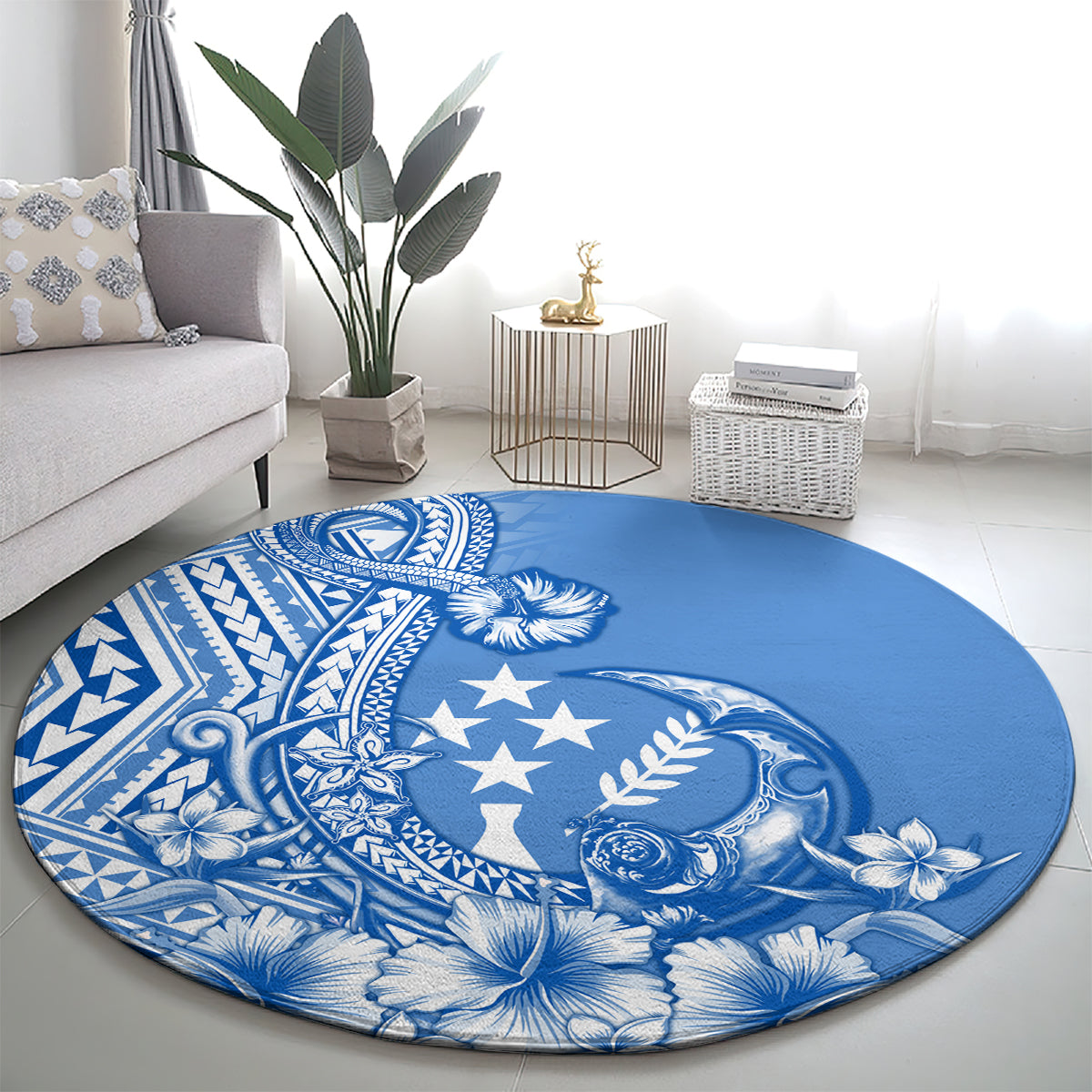 Kosrae Constitution Day Personalised Round Carpet Kusaie Hook Tattoo Special Polynesian Pattern LT9 - Polynesian Pride
