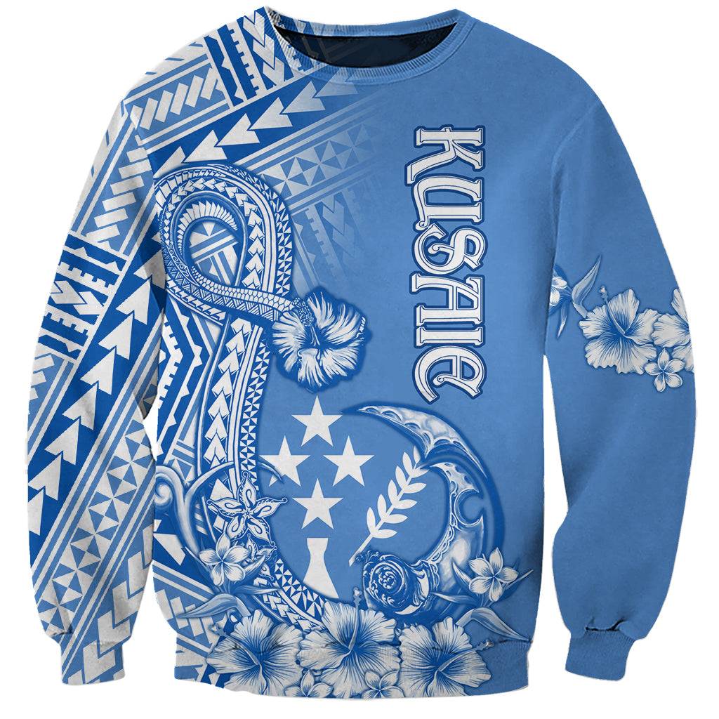 Kosrae Constitution Day Personalised Sweatshirt Kusaie Hook Tattoo Special Polynesian Pattern LT9 Unisex Blue - Polynesian Pride