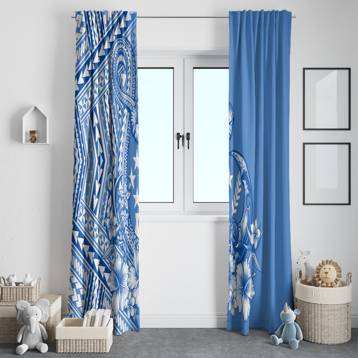 Kosrae Constitution Day Personalised Window Curtain Kusaie Hook Tattoo Special Polynesian Pattern LT9 - Polynesian Pride