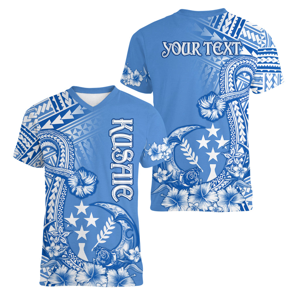 Kosrae Constitution Day Personalised Women V Neck T Shirt Kusaie Hook Tattoo Special Polynesian Pattern LT9 - Polynesian Pride