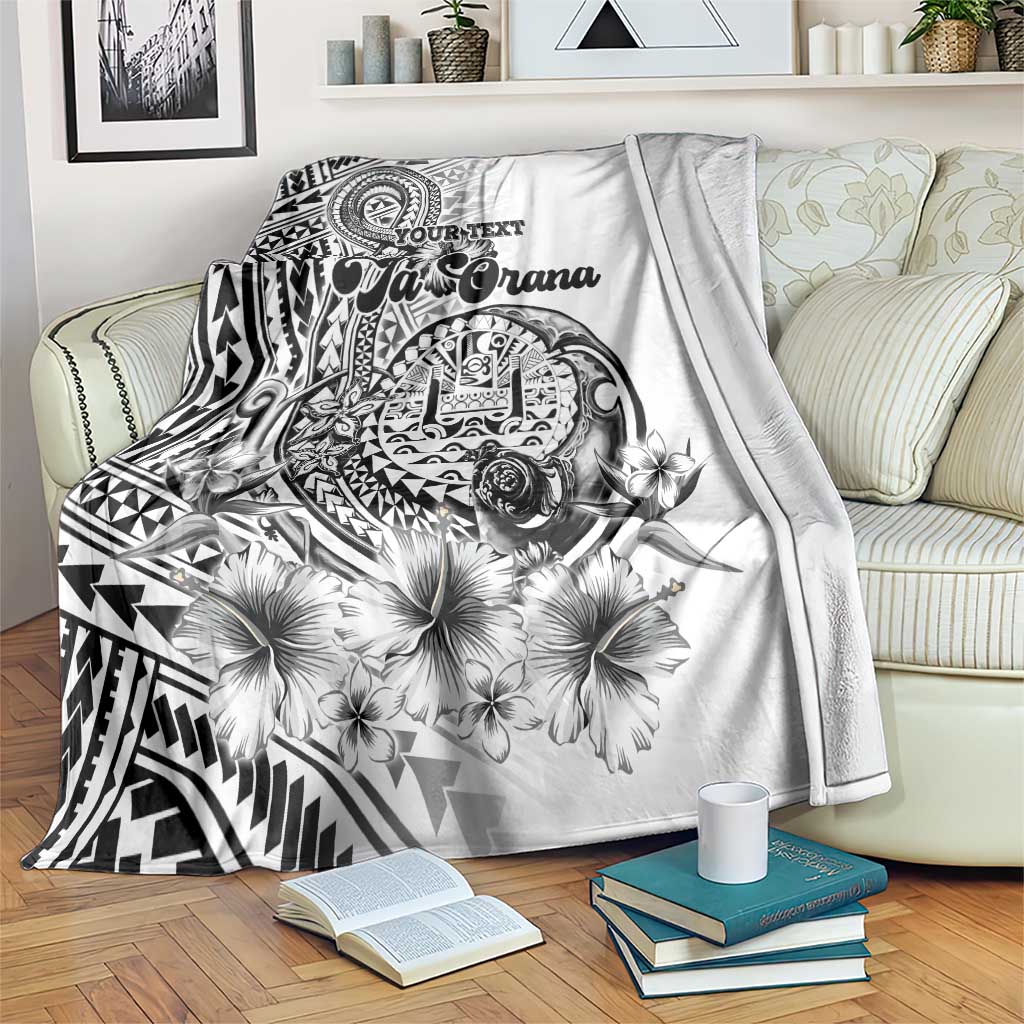 Ia Orana Tahiti Personalised Blanket French Polynesia Hook Tattoo Special White Color LT9