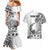 Ia Orana Tahiti Personalised Couples Matching Mermaid Dress and Hawaiian Shirt French Polynesia Hook Tattoo Special White Color LT9