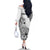 Ia Orana Tahiti Personalised Family Matching Off Shoulder Long Sleeve Dress and Hawaiian Shirt French Polynesia Hook Tattoo Special White Color LT9