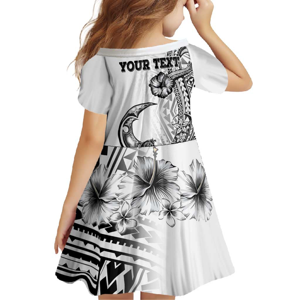 Ia Orana Tahiti Personalised Family Matching Off Shoulder Maxi Dress and Hawaiian Shirt French Polynesia Hook Tattoo Special White Color LT9 - Polynesian Pride