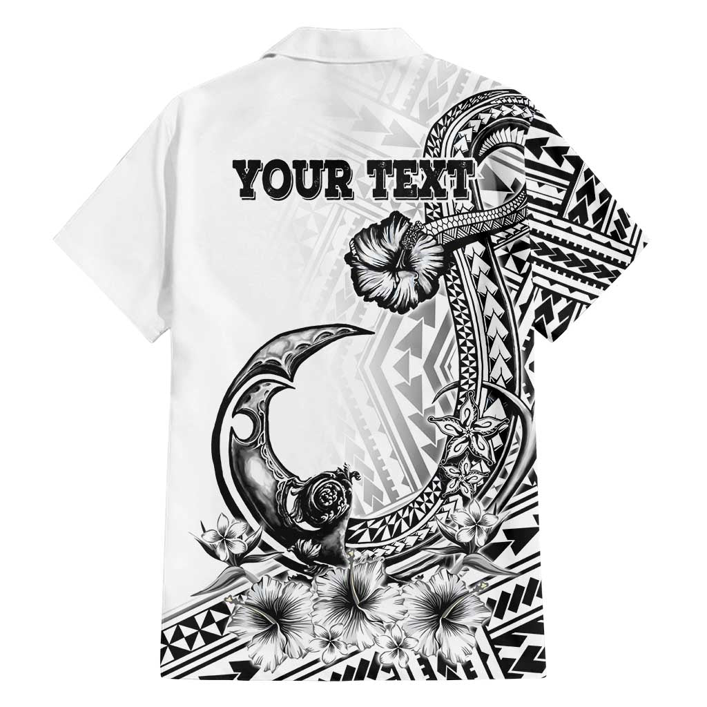 Ia Orana Tahiti Personalised Family Matching Puletasi Dress and Hawaiian Shirt French Polynesia Hook Tattoo Special White Color LT9 - Polynesian Pride