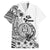 Ia Orana Tahiti Personalised Family Matching Short Sleeve Bodycon Dress and Hawaiian Shirt French Polynesia Hook Tattoo Special White Color LT9