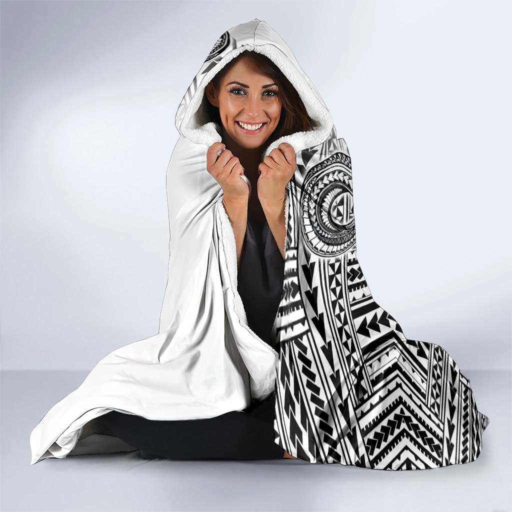 Ia Orana Tahiti Personalised Hooded Blanket French Polynesia Hook Tattoo Special White Color LT9