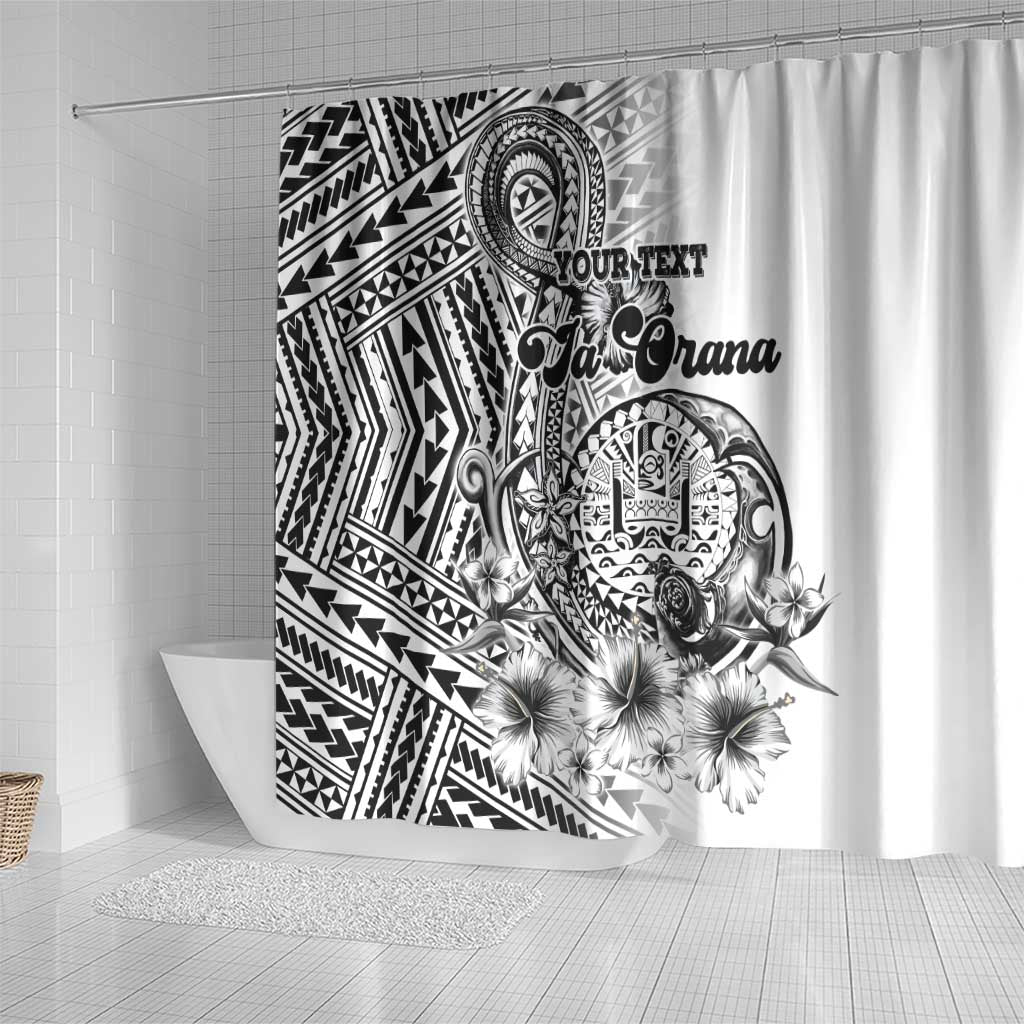 Ia Orana Tahiti Personalised Shower Curtain French Polynesia Hook Tattoo Special White Color LT9
