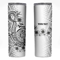 Ia Orana Tahiti Personalised Skinny Tumbler French Polynesia Hook Tattoo Special White Color LT9 White - Polynesian Pride