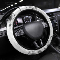 Ia Orana Tahiti Personalised Steering Wheel Cover French Polynesia Hook Tattoo Special White Color LT9