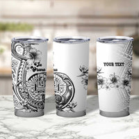 Ia Orana Tahiti Personalised Tumbler Cup French Polynesia Hook Tattoo Special White Color - Polynesian Pride