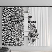 Ia Orana Tahiti Personalised Window Curtain French Polynesia Hook Tattoo Special White Color LT9