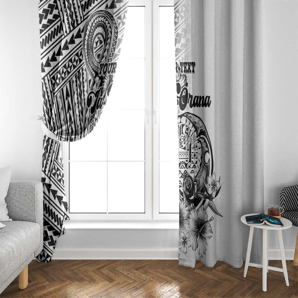 Ia Orana Tahiti Personalised Window Curtain French Polynesia Hook Tattoo Special White Color LT9