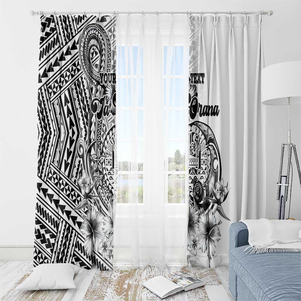 Ia Orana Tahiti Personalised Window Curtain French Polynesia Hook Tattoo Special White Color LT9