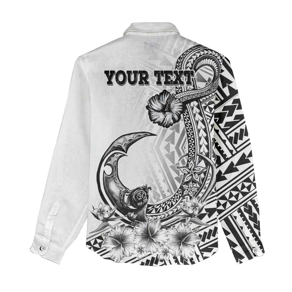 Ia Orana Tahiti Personalised Women Casual Shirt French Polynesia Hook Tattoo Special White Color LT9