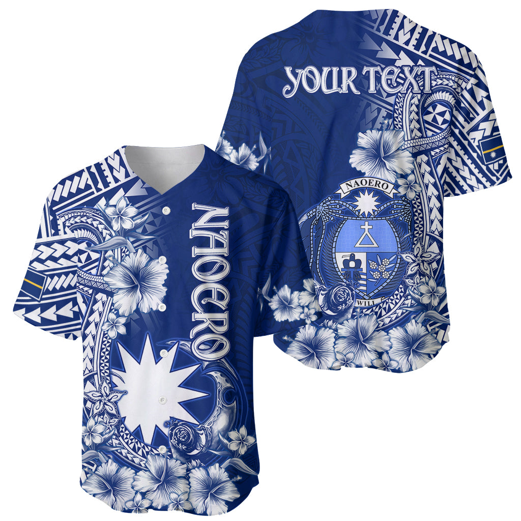 Nauru Independence Personalised Baseball Jersey Naoero Hook Tattoo Special Polynesian Pattern LT9 - Polynesian Pride