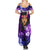 New Zealand Custom Women's Day Summer Maxi Dress Maori Girl Feathers of Hope - Purple LT9 - Polynesian Pride