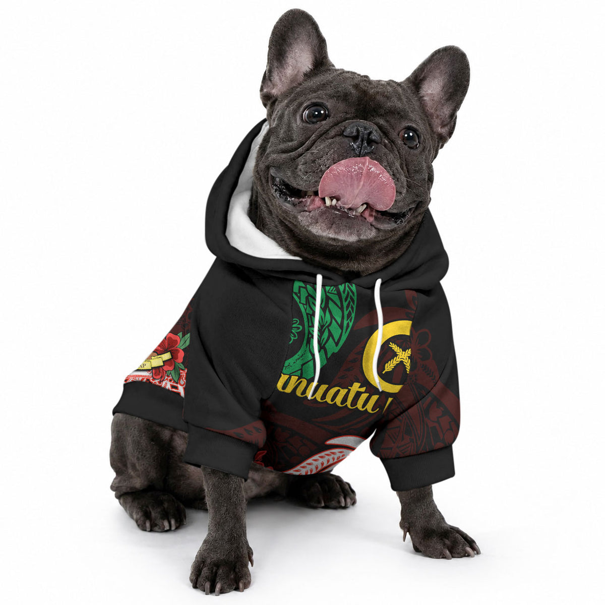 Vanuatu Pet Hoodie Polynesian Floral Tribal LT9 - Polynesian Pride