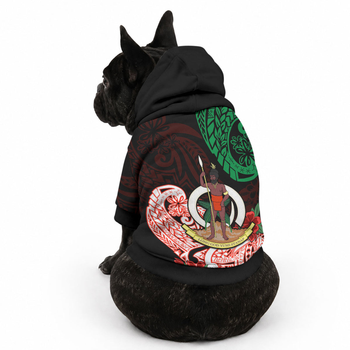 Vanuatu Pet Hoodie Polynesian Floral Tribal LT9 - Polynesian Pride