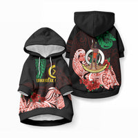 Vanuatu Pet Hoodie Polynesian Floral Tribal LT9 Pullover Black - Polynesian Pride