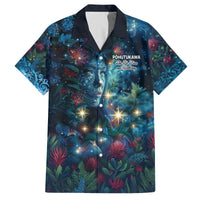 New Zealand Matariki Pohutukawa Family Matching Puletasi and Hawaiian Shirt Te Mauri te Ora LT9 Dad's Shirt - Short Sleeve Art - Polynesian Pride