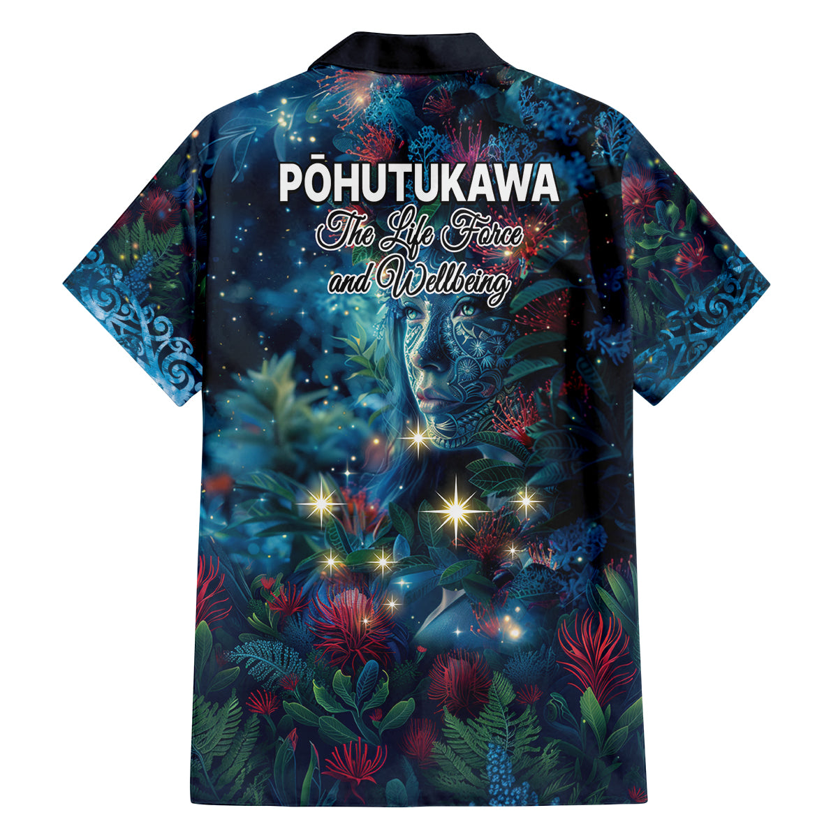 New Zealand Matariki Pohutukawa Family Matching Puletasi and Hawaiian Shirt Te Mauri te Ora LT9 - Polynesian Pride